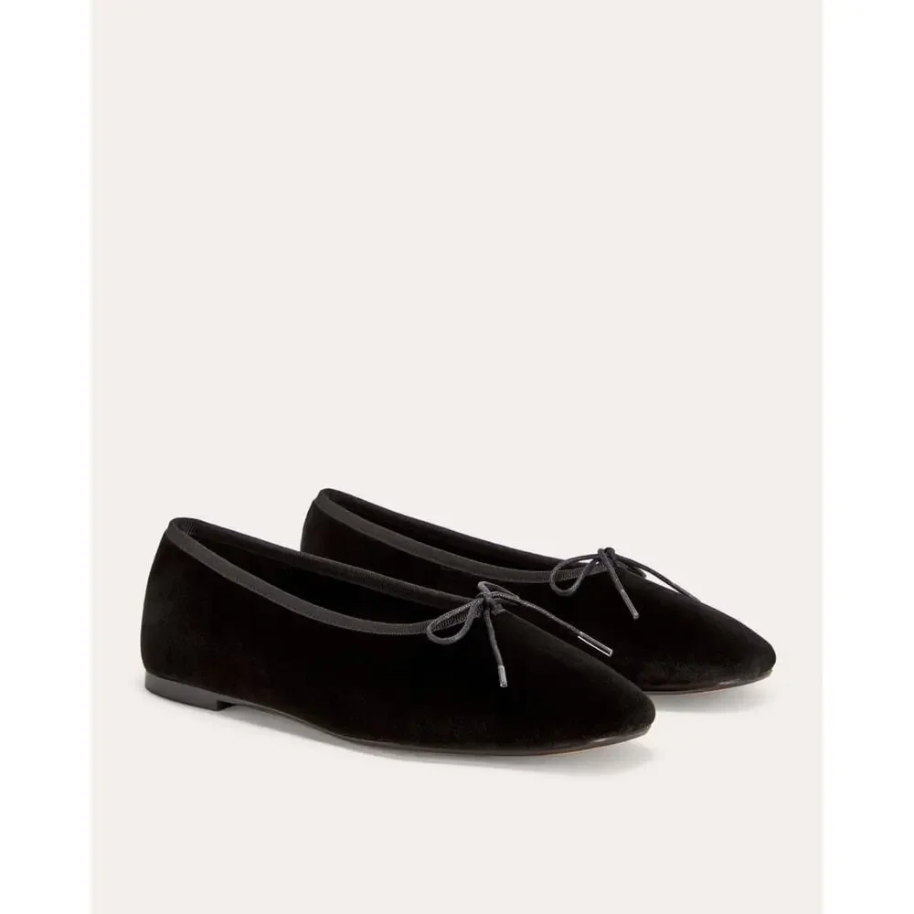 Everlane The Day Ballet Flat in Black Velvet Size 9.5